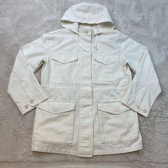 The Group Babaton White Military Utility Nook Jacket Size Small Pockets Button U - Picture 3 of 14